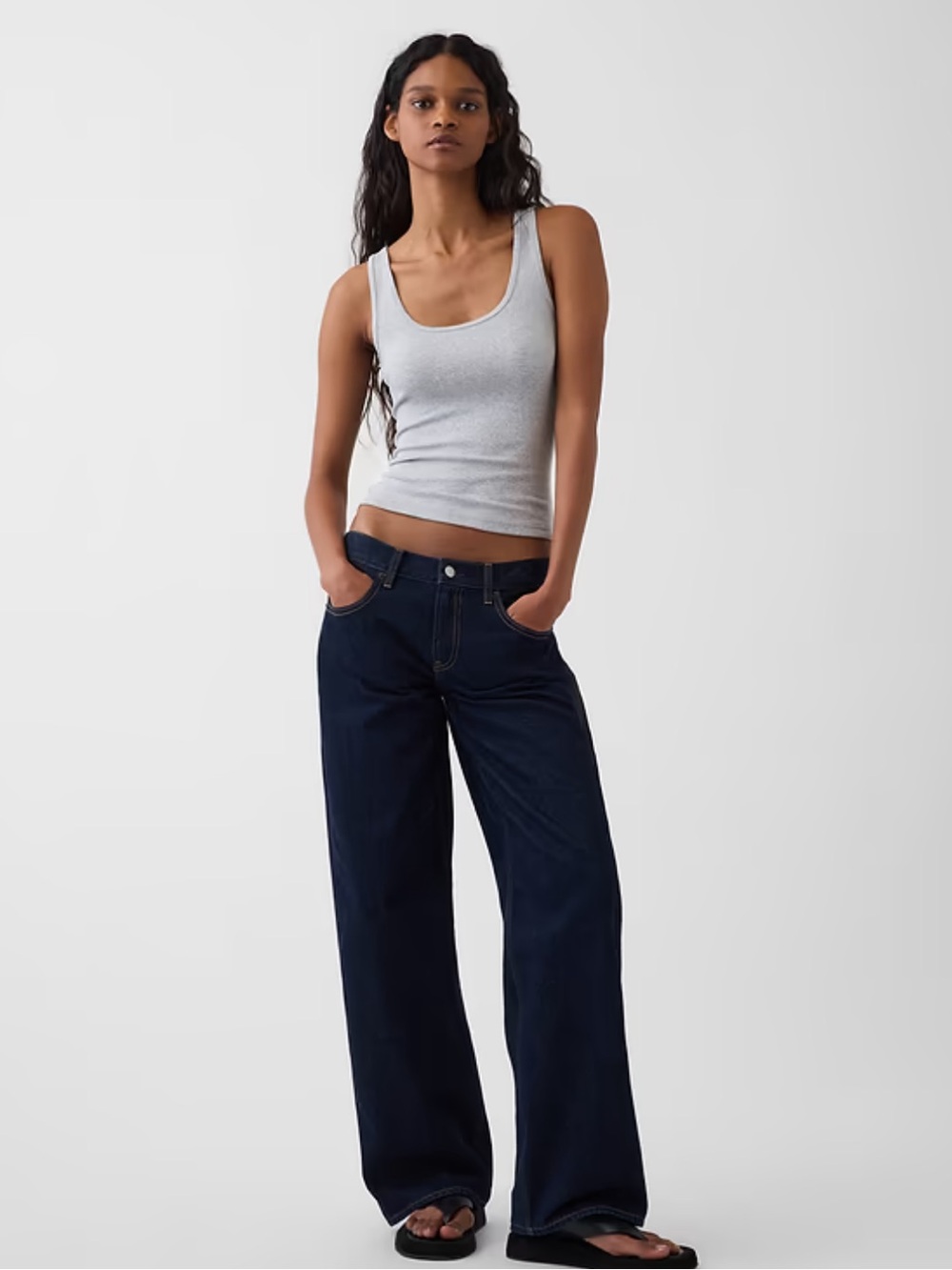 NWT Hailey Low Rise Loose Jean Gap Size 29 Midnight Indigo